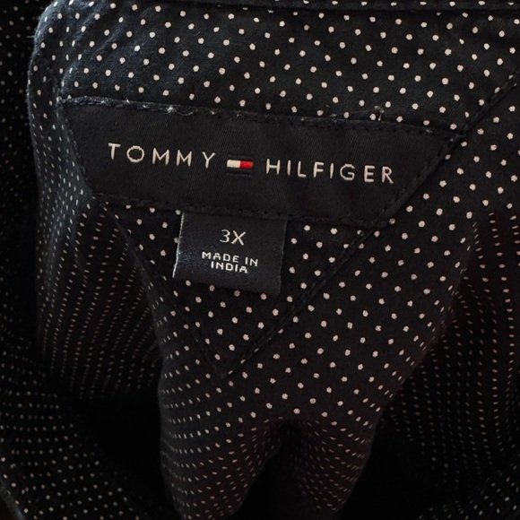 Women’s mini dot print Black Button-Up Shirt size 3X pocket Tommy Hilfiger nice - Picture 8 of 9